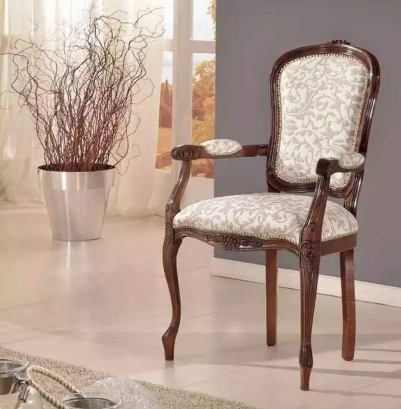 JVmoebel Armlehnstuhl Luxuriöser Designer Polsterstuhl für Esszimmer im klassischen Stil (1 St), Made in Europa von JVmoebel