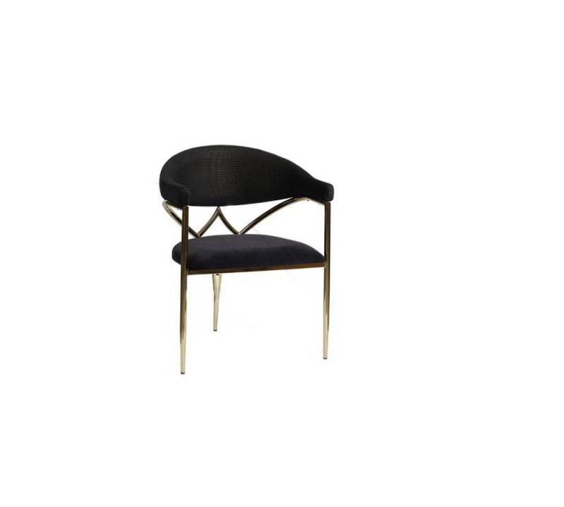 JVmoebel Armlehnstuhl Moderner Einsitzer Esszimmerstuhl mit Holzrahmen in Schwarz (1 St), Made in Europa von JVmoebel