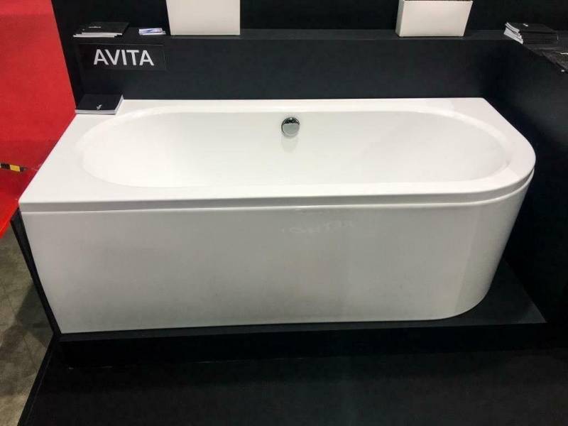 JVmoebel Badewanne Badezimmer Unförmige Eck Badewannen Wannen Weiß Eckwanne abgerundete, Made in Europa von JVmoebel