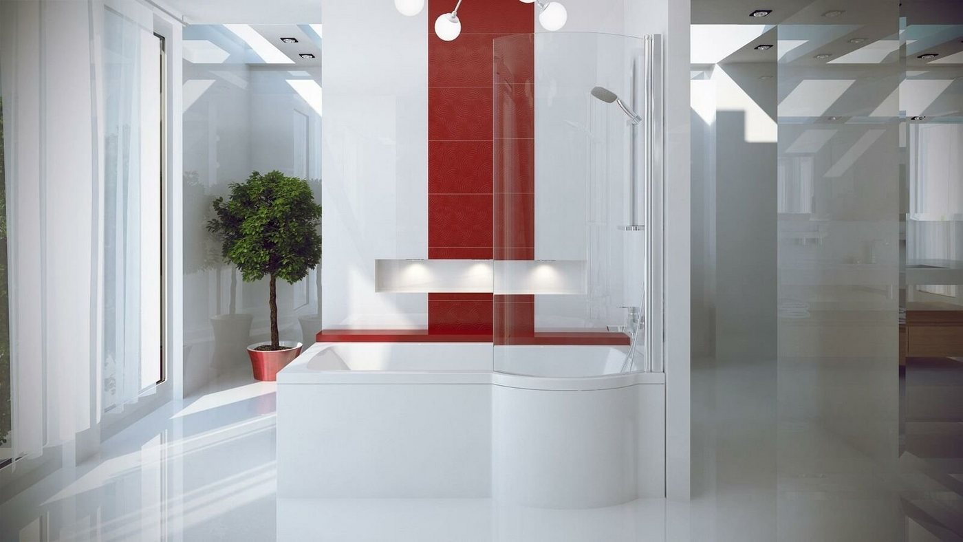 JVmoebel Badewanne, Design Badewanne Eck Wanne Acryl Eck Moderne Badewannen von JVmoebel