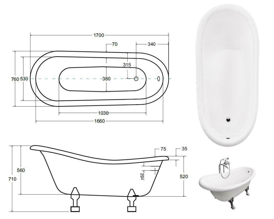 JVmoebel Badewanne, Exclusive freistehende Badewanne Acrylwanne von JVmoebel