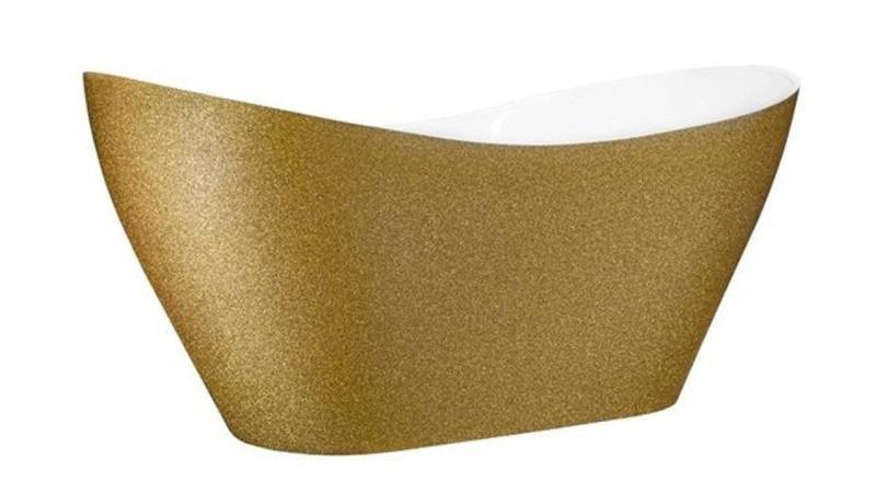 JVmoebel Badewanne Goldene Freistehende Wanne in Gold Wannen Bad Acryl Gold, Made in Europa von JVmoebel