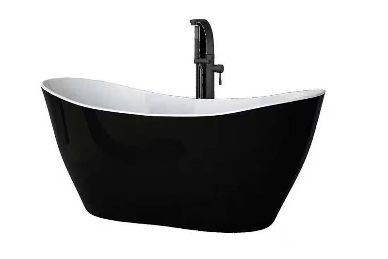 JVmoebel Badewanne Schwarze Freistehende Wanne in Schwarz Wannen Bad Acryl Schwarz, Made in Europa von JVmoebel