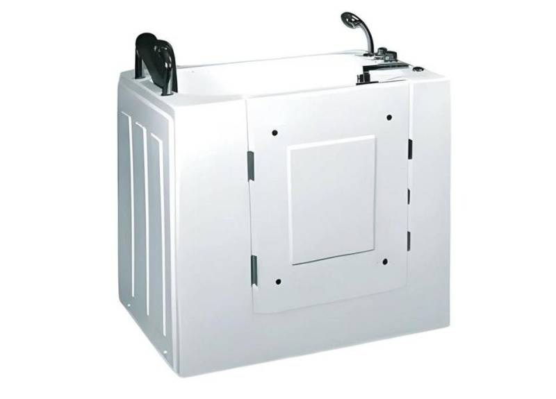 JVmoebel Badewanne Komfortbadewanne mit Tür 100x78 cm in Weiß - Pflegebadewanne aus Acryl, Made in Europe von JVmoebel