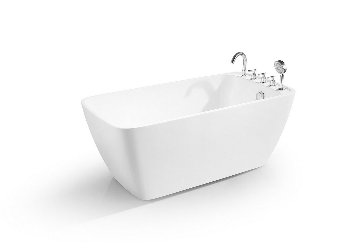 JVmoebel Badewanne Wanne Badezimmer Acryl Badewanne Weiß Standbadewanne Zeitgenössisch, (1-tlg), Made in Europa von JVmoebel