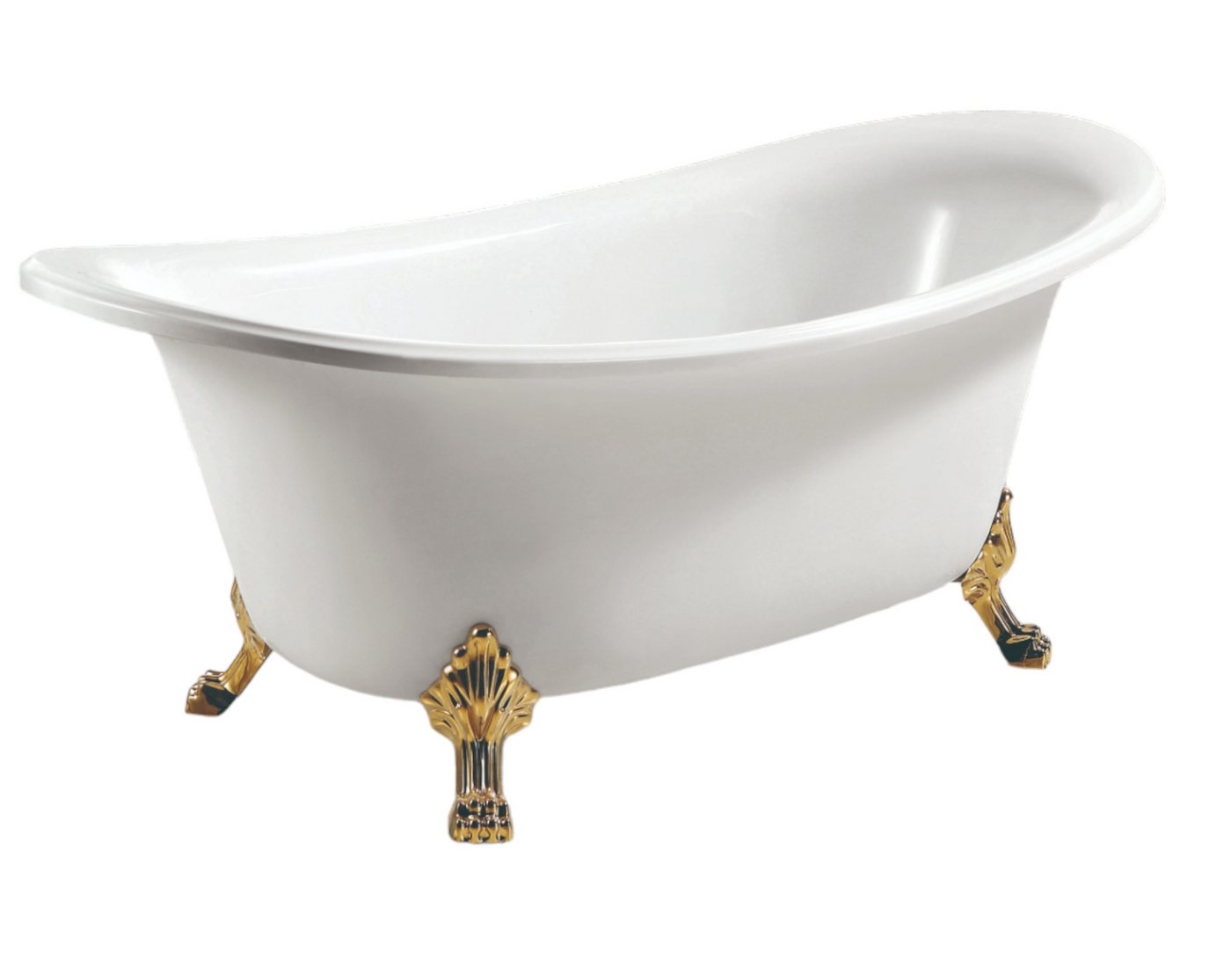 JVmoebel Badewanne Wanne Standbadewanne Freistehende Badewanne Modern Gold Weiß Oval, (1-tlg), Made in Europa von JVmoebel