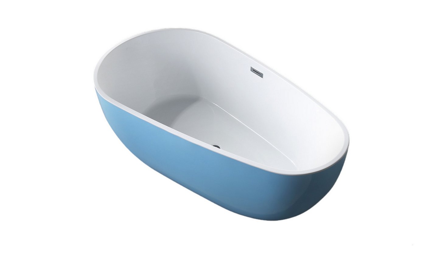 JVmoebel Badewanne Wanne Standbadewanne Freistehende Badewanne Zeitgenössisch Blau Oval, (1-tlg), Made in Europa von JVmoebel