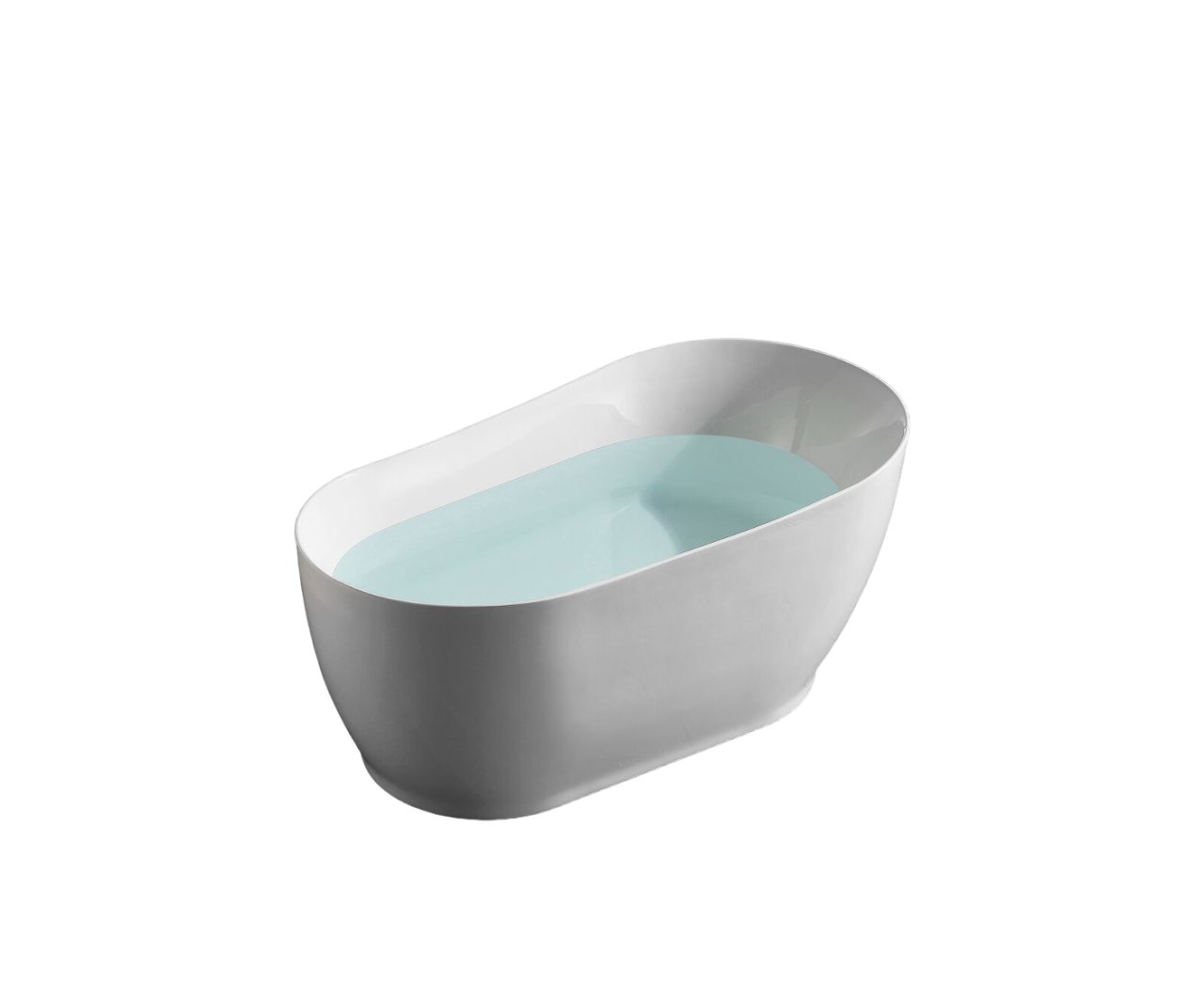 JVmoebel Badewanne Weiße Halbrunde Acryl Badezimmer Luxuriöse Badewanne Oval Standwanne, (1-tlg), Made in Europa von JVmoebel