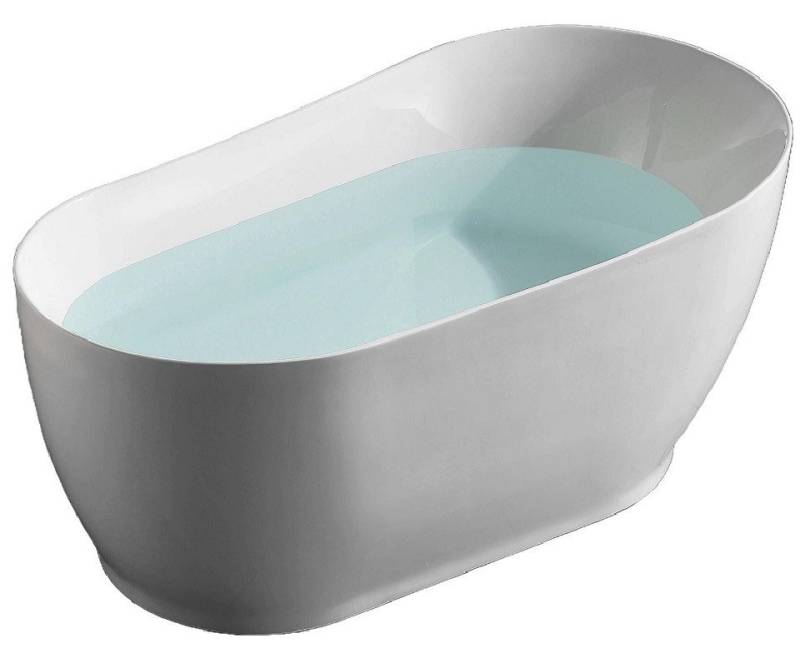 JVmoebel Badewanne Weiße Halbrunde Acryl Badezimmer Luxuriöse Badewanne Oval Standwanne, (1-tlg), Made in Europa von JVmoebel