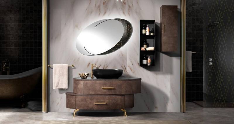 JVmoebel Badezimmer-Set Waschbecken Italienisches Badezimmer Unterschrank Klassischer Schrank, (2-St., Waschtisch + Waschbecken), Made in Europa von JVmoebel