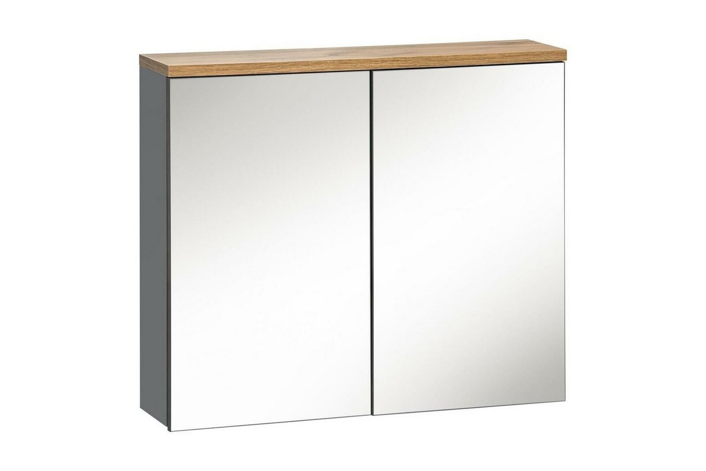 JVmoebel Badezimmerspiegelschrank Badezimmerschrank mit Spiegel 80 cm Bad Möbel Holz von JVmoebel