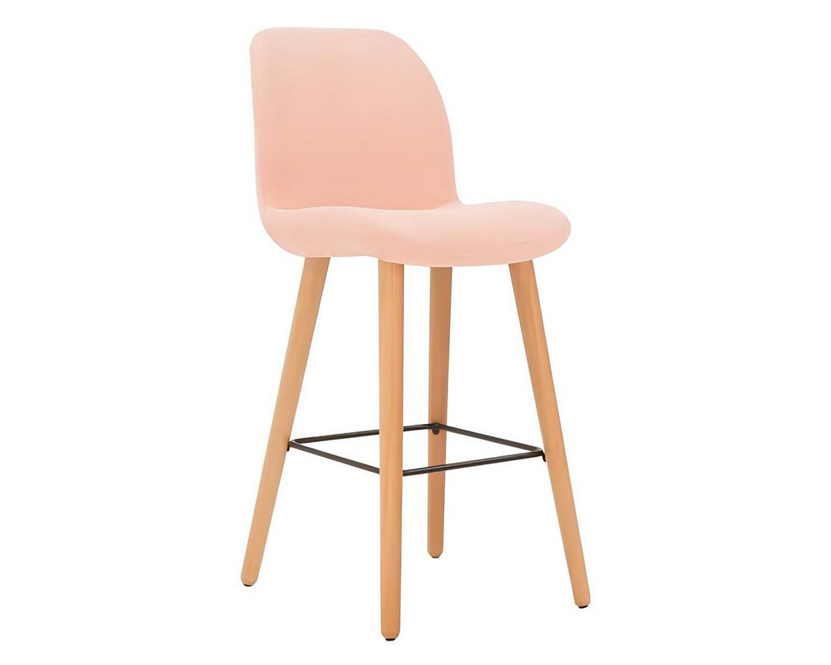 JVmoebel Badhocker Stylischer Rosa Barhocker aus Holz – Designer Möbelstück (1 St), Made in Europa von JVmoebel