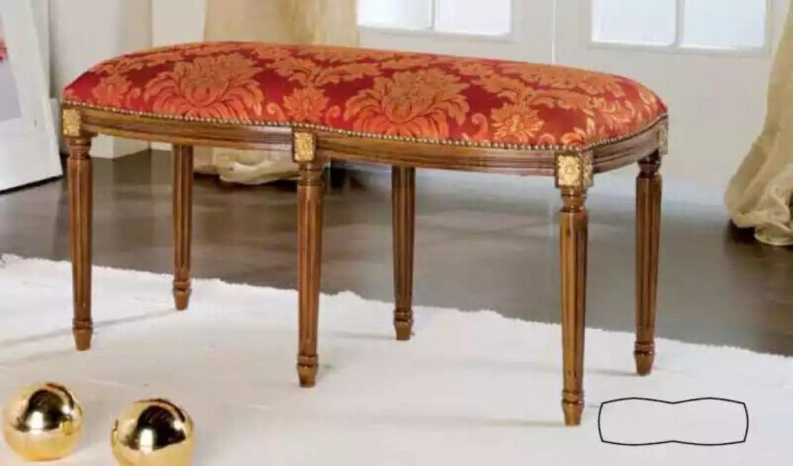 JVmoebel Sitzbank Designer Rot Sitzbank Hocker Wohnzimmer Sitzmöbel Polster Textil (1-St), Made in Europa von JVmoebel