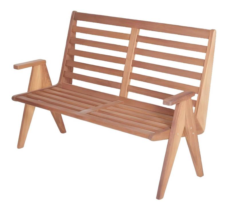 JVmoebel Gartenbank Stylische Braun Bank Sitzbank Holzbank Designbank für Balkon Terrasse (1-St., Bank), Made in Europa von JVmoebel