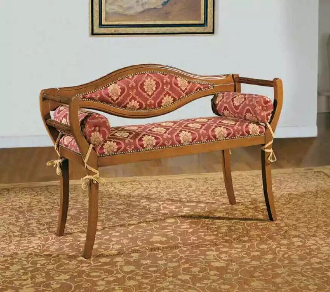 JVmoebel Bank Klassische Sitzbank Designer Polster Bank Wohnzimmer Polsterbank Neu (1-St), Made in Italy von JVmoebel