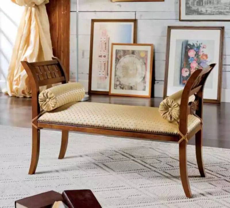 JVmoebel Sitzbank Sitzmöbel Sitzbank Polsterbank Wohnzimmer Klassische Hocker Textil (1-St), Made in Europa von JVmoebel