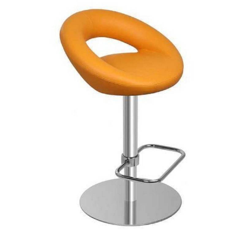 JVmoebel Barhocker Barhocker Barstuhl Orange Textil Design Barstühle Bar Hocker (1 St., 1x Stuhl), Made in Europa von JVmoebel
