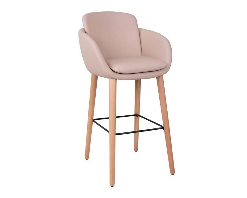 JVmoebel Barhocker Beige Barhocker aus Kunstleder – Stilvolle Barstühle fürs Zuhause (1 St., 1x Barhocker), Made in Europa von JVmoebel