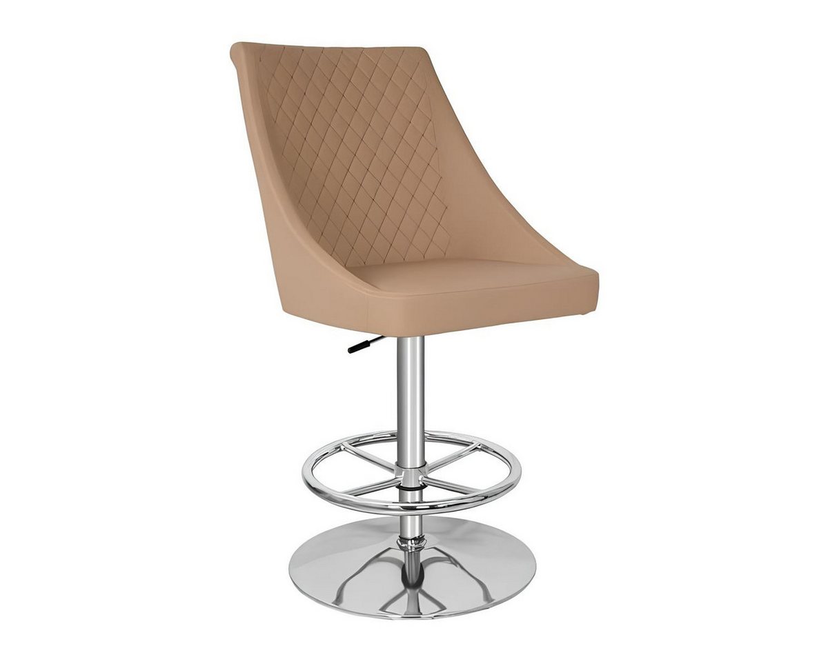 JVmoebel Barhocker Beige Designer Barhocker aus Kunstleder - Moderner Stuhl (1 St), Made in Europa von JVmoebel