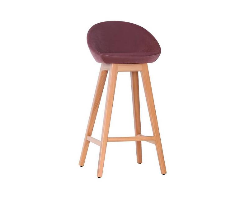 JVmoebel Barhocker Eleganter Lila Barhocker aus Holz - Stilvolles Designer-Möbel (1 St), Made in Europa von JVmoebel