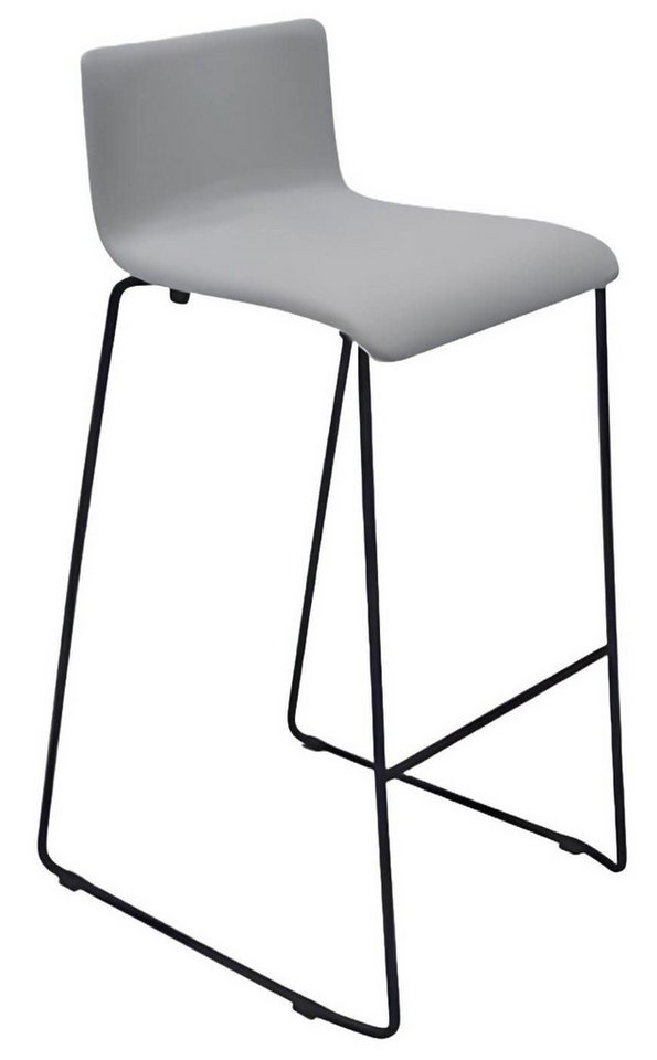 JVmoebel Barhocker Hoher Grauer Barhocker Luxus Stühle Polsterbezug Designer Möbel (1 St., 1x Barhocker), Made in Europa von JVmoebel