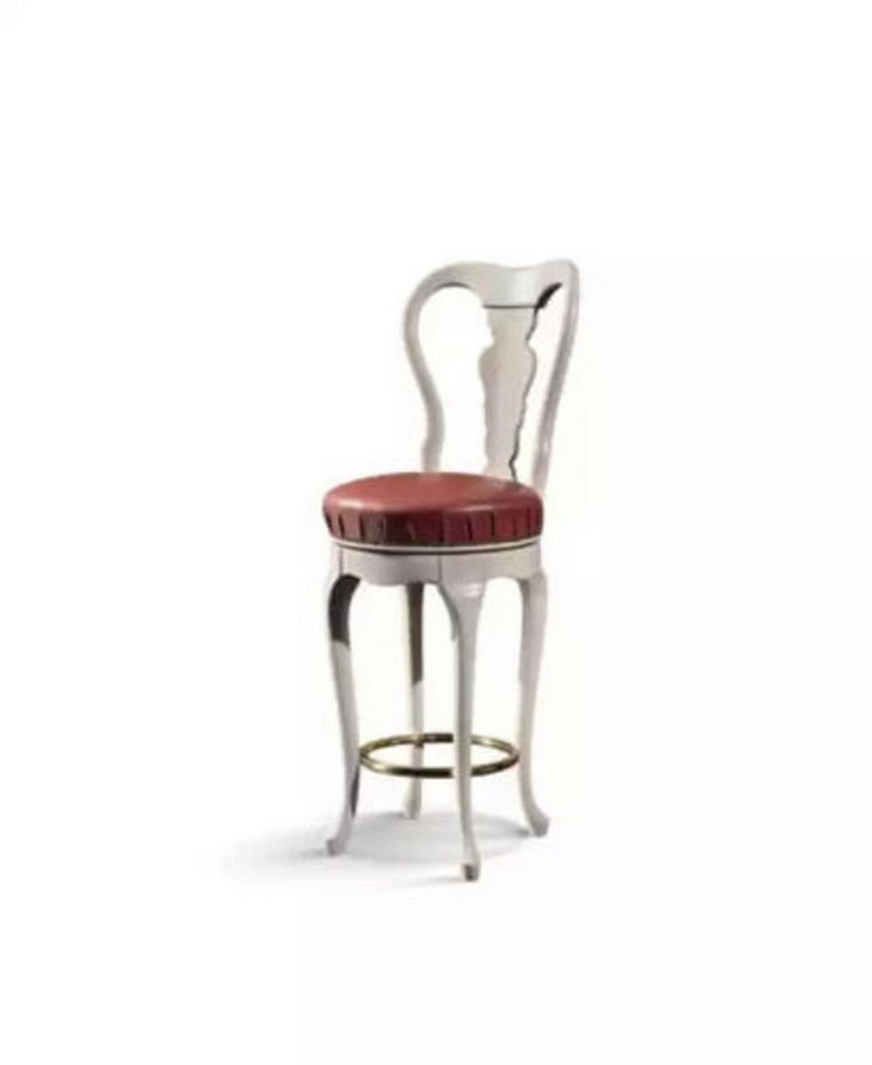 JVmoebel Barhocker Klassische Weiß Stuhl Designer Barhocker Holzstuhl Luxus Möbel (1 St., 1x Barhocker), Made in Italy von JVmoebel