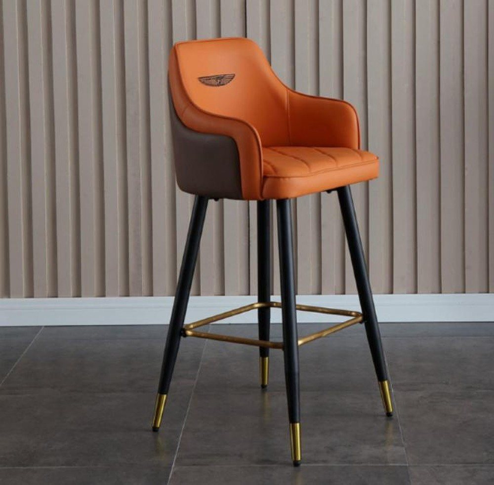 JVmoebel Barhocker Moderner Designer Barstuhl in Orange für elegante Lounges (1 St., Barstuhl), Made in Europa von JVmoebel