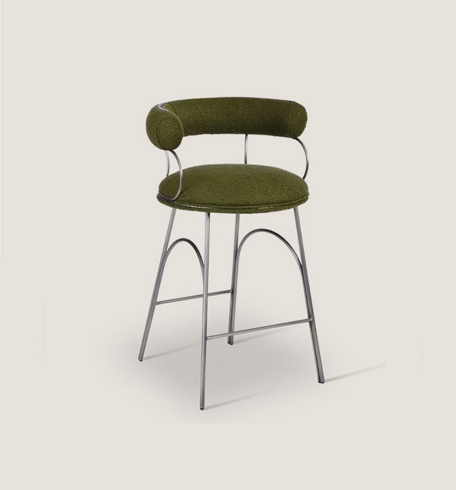 JVmoebel Barhocker Olivengrüner Designer Barhocker mit Polsterung für Komfort (1 St., 1x Barhocker), Made in Europa von JVmoebel