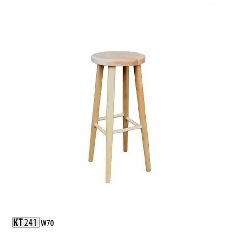 JVmoebel Barhocker Runder Naturholz Hocker – Rustikaler Massivholz Barstuhl (Barhocker), Made in Europa von JVmoebel