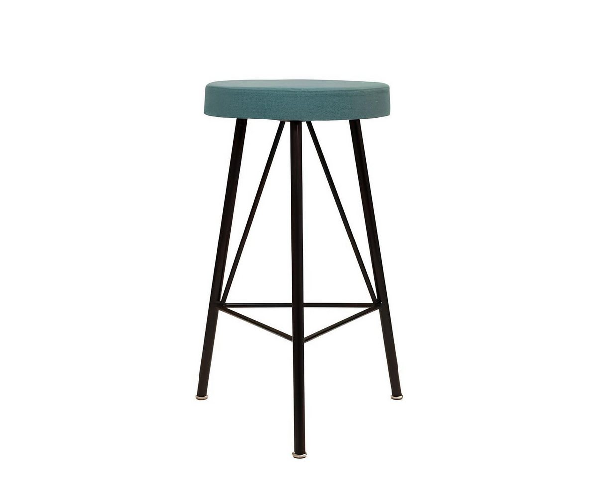 JVmoebel Barhocker Runder blauer Esszimmerstuhl Luxus Design Lehnstuhl Möbel (1 St), Made in Europa von JVmoebel
