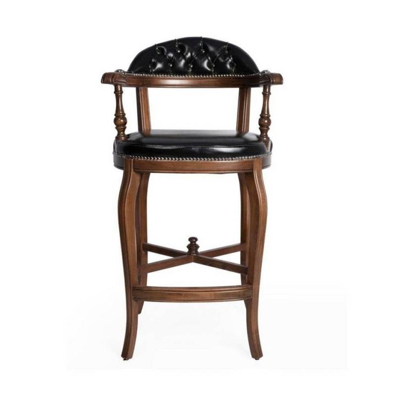 JVmoebel Barhocker Stühle Stuhl Holzstuhl Esszimmerstuhl Hocker Chesterfield Bar Braun, Made in Europa von JVmoebel