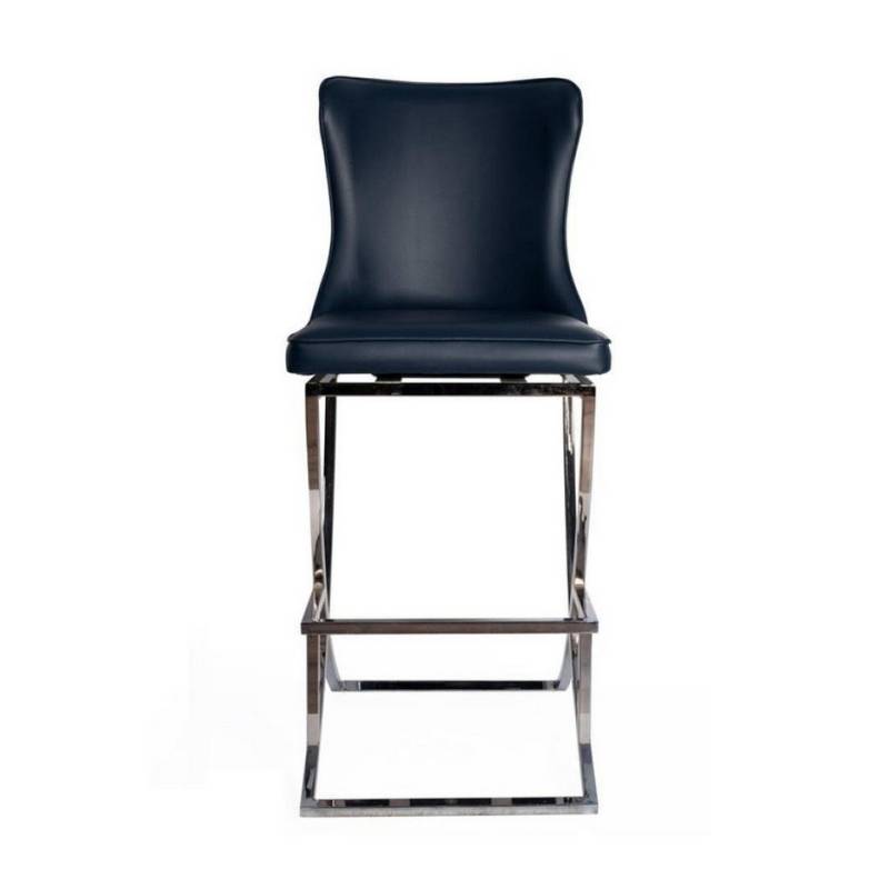JVmoebel Barhocker Stuhl Hocker Tresen Lehnstuhl Bar Tresen Stühle Lounge Leder Schwarz, Made in Europa von JVmoebel