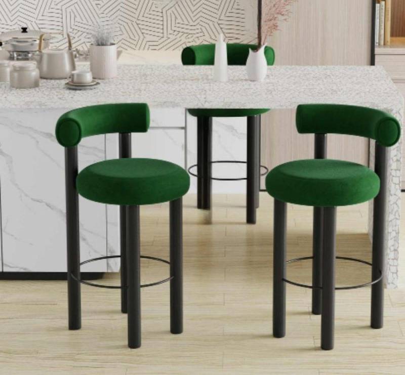 JVmoebel Barhocker Stylischer Grüner Barstuhl - Moderner Loungesessel für Genuss (1 St., Barstuhl), Made in Europa von JVmoebel