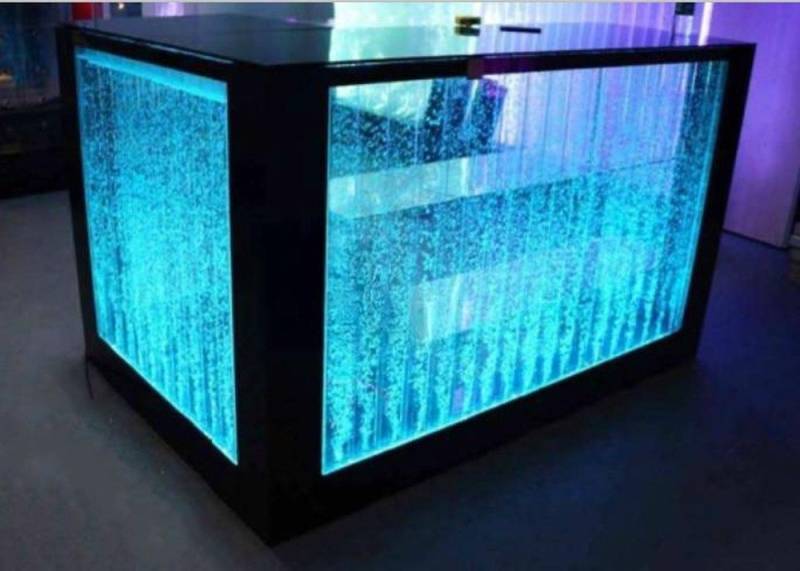 JVmoebel Bartisch Moderne LED Bartheke mit Wasserwand und Regal im Luxusdesign, Made in Europa von JVmoebel