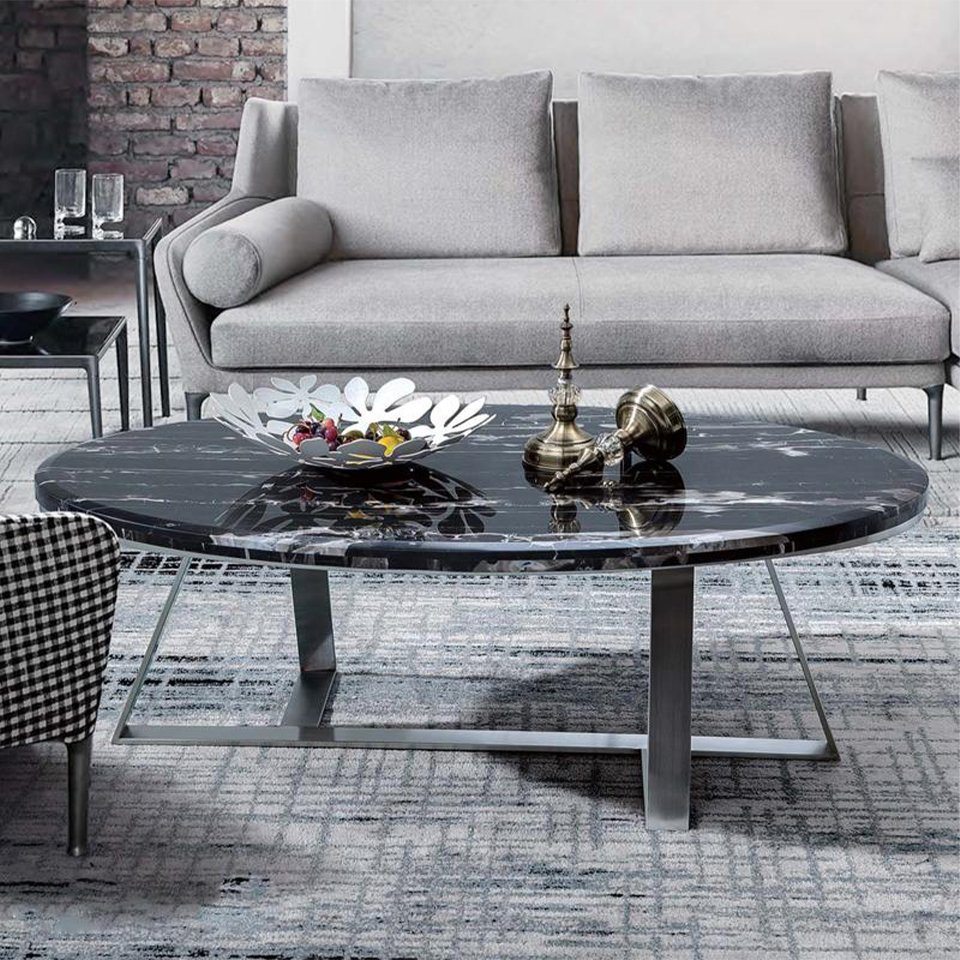 JVmoebel Beistelltisch Couch Tisch Rund Tische Runde Sofa Neu Metall Glas Beistell Design (Beistelltisch), Made in Europe von JVmoebel