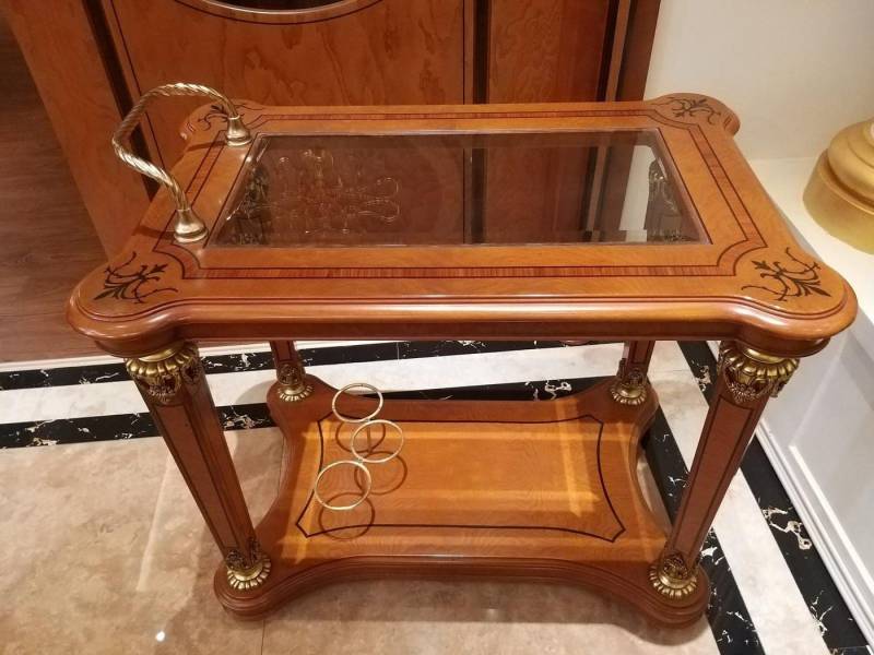 JVmoebel Beistelltisch, Serviertisch Tisch Beistelltisch Luxus Klasse Echtholz Antik Stil von JVmoebel