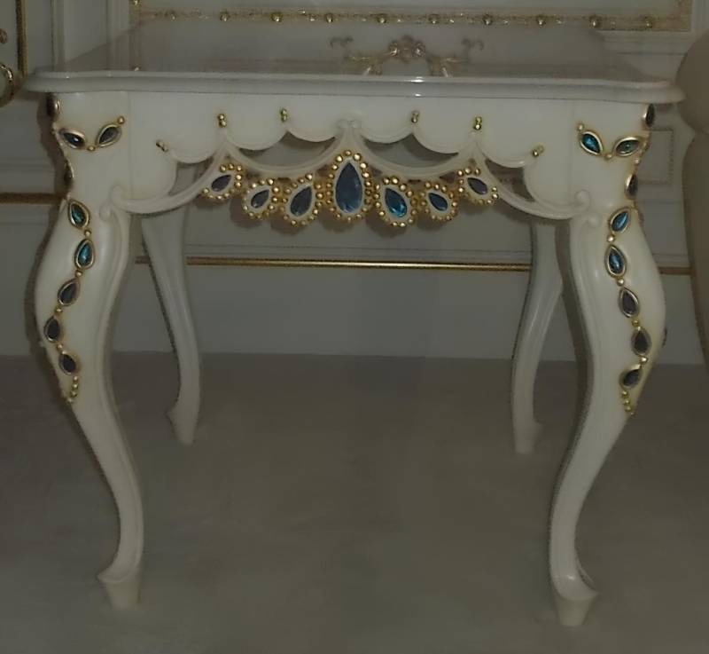 JVmoebel Beistelltisch Konsole Barock Beistelltisch Glas Tisch Italienische Möbel Wohnzimmer (Beistelltisch), Made in Europa von JVmoebel