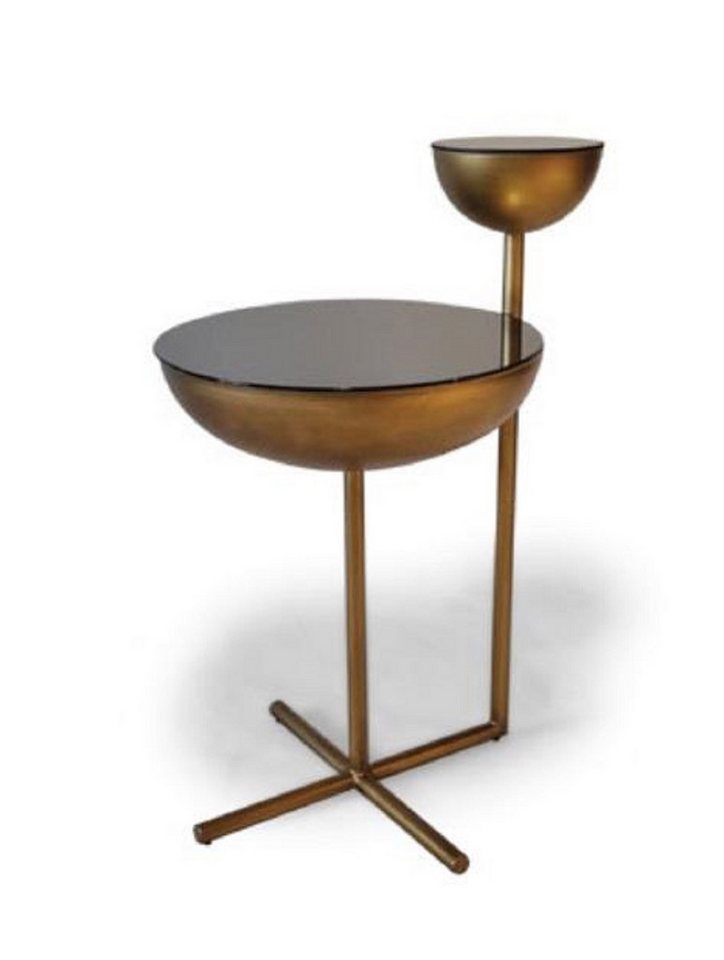 JVmoebel Beistelltisch Moderner Beistelltisch Mit Glasplatte Runder Couchtisch Stil (1-St., 1x nur Beistelltisch), Made in Europa von JVmoebel