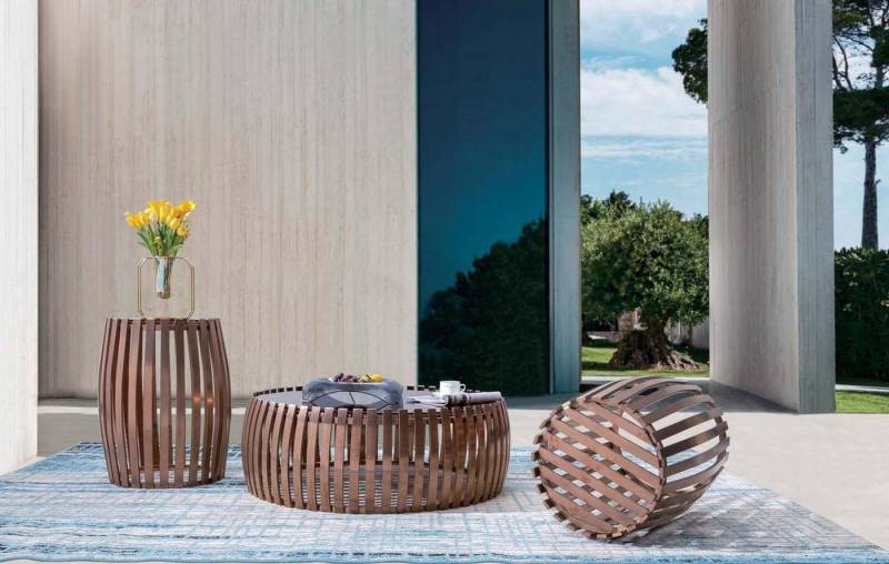 JVmoebel Beistelltisch Runder Beistelltisch aus Metall und Glas für das Sofa (Beistelltisch), Made in Europa von JVmoebel