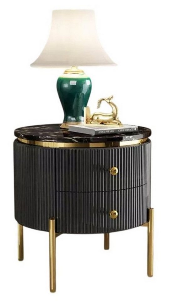 JVmoebel Nachttisch Runder Design Nachttisch Beistelltische Edelstahl Luxus Neu, Made in Europa JVmoebel Nachttisch Runder Design Nachttisch Beistelltische Edelstahl Luxus Neu, Made in Europa von JVmoebel