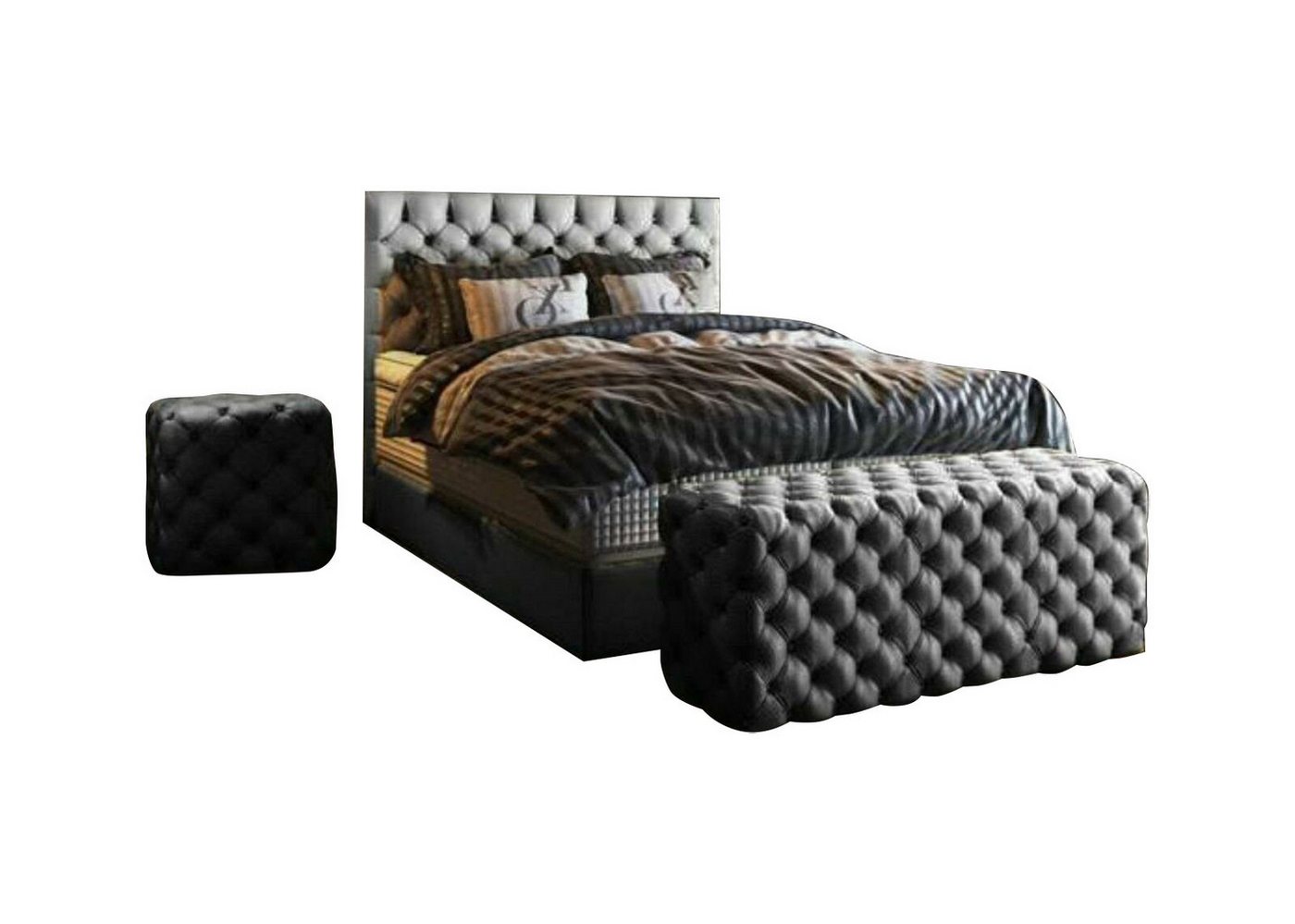 JVmoebel Bett, Bett 2x Nachttisch 3 tlg. Schlafzimmer Set Design Möbel Modern Luxus von JVmoebel