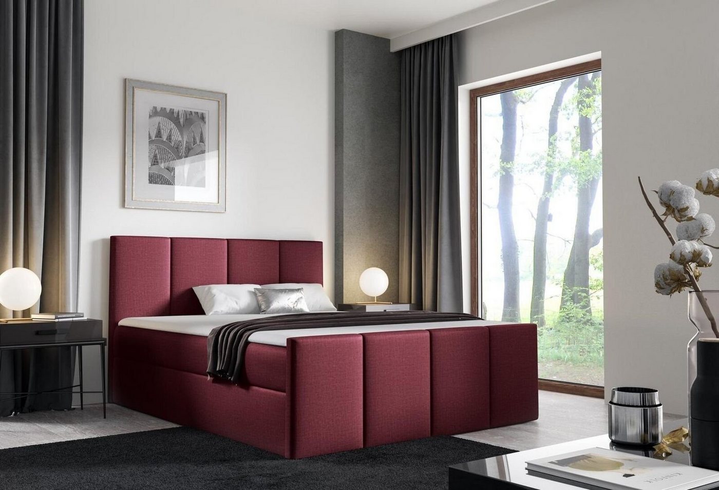 JVmoebel Bett, Bett Bettkasten Boxspringbett Möbel Schlafzimmer Design Doppel Hotel von JVmoebel