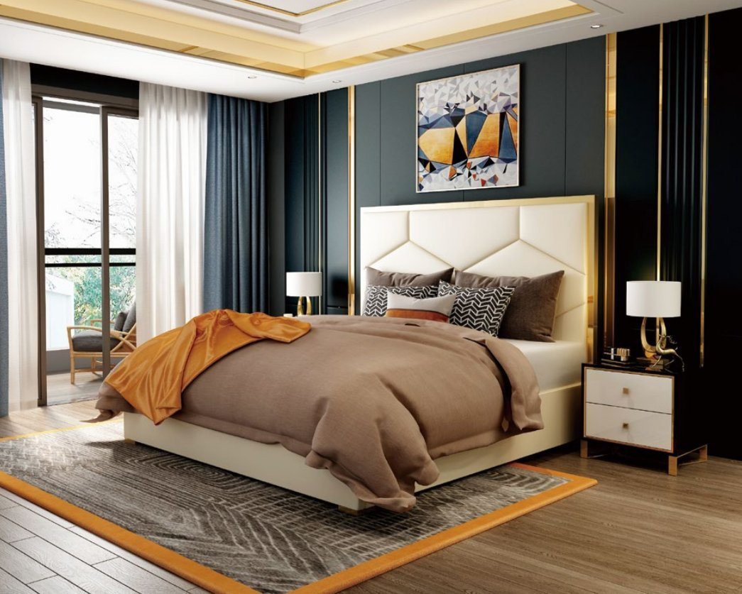 JVmoebel Bett, Bett Polster Design Luxus Doppel Hotel Betten Schlaf Zimmer von JVmoebel