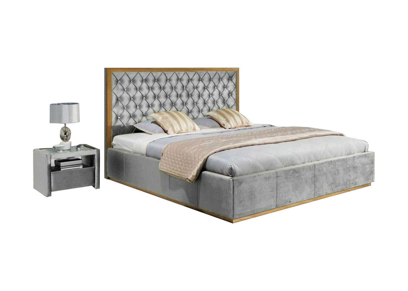 JVmoebel Bett, Bett Textil Schlafzimmer Design Möbel Modern Bettgestell 140x200 von JVmoebel