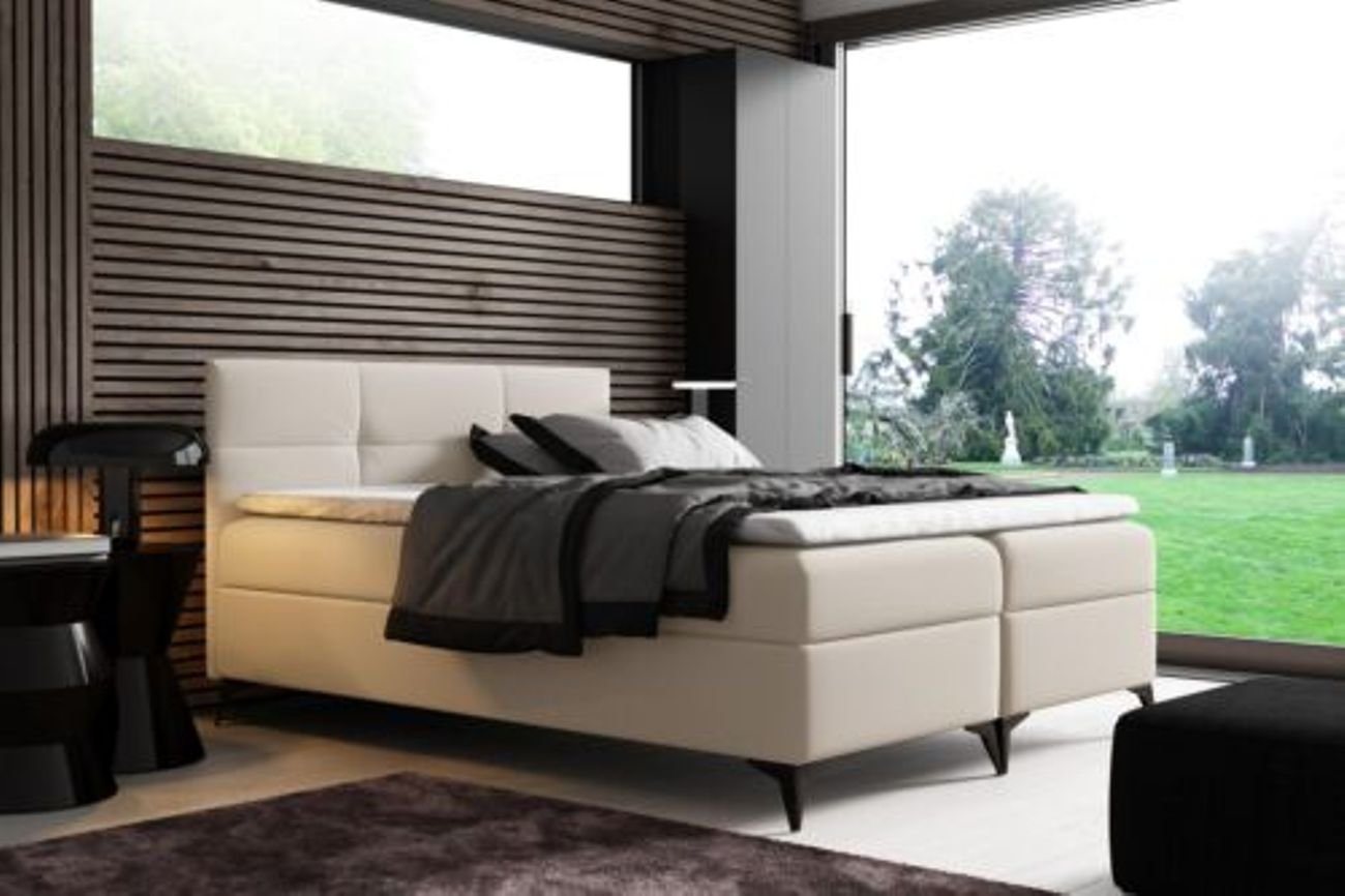 JVmoebel Bett, Bett mit Bettkasten 180x200 Boxspringbett Design Doppel Hotel Modern von JVmoebel