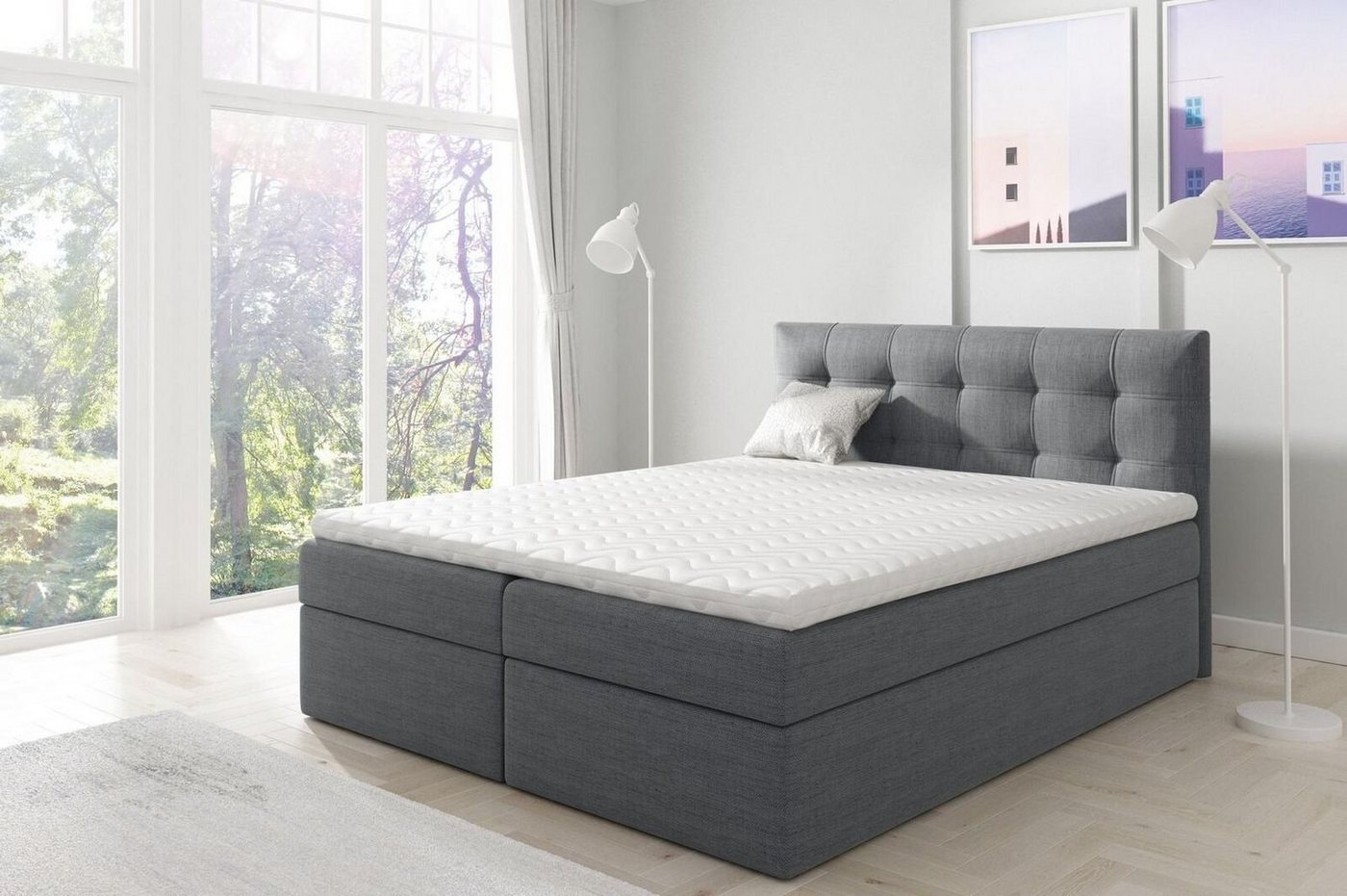 JVmoebel Bett, Bett mit Bettkasten Ehebett Boxspringbett Doppelbett Betten von JVmoebel