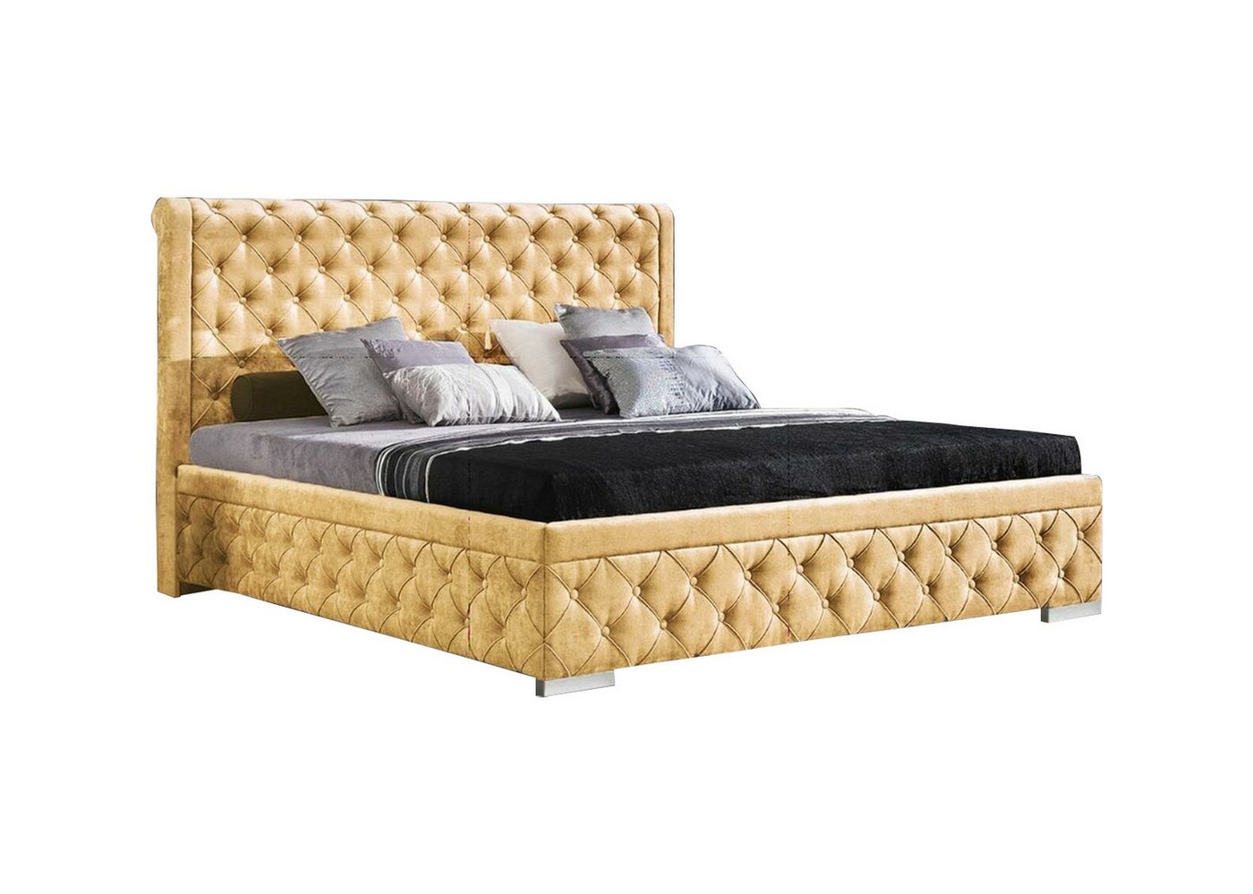 JVmoebel Bett, Bettgestell Stoff Möbel Luxus Betten Bett Textil Schlafzimmer Design von JVmoebel
