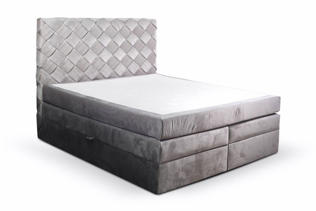 JVmoebel Bett, Boxspring Bett mit Bettkasten Matratze Betten Chesterfield von JVmoebel