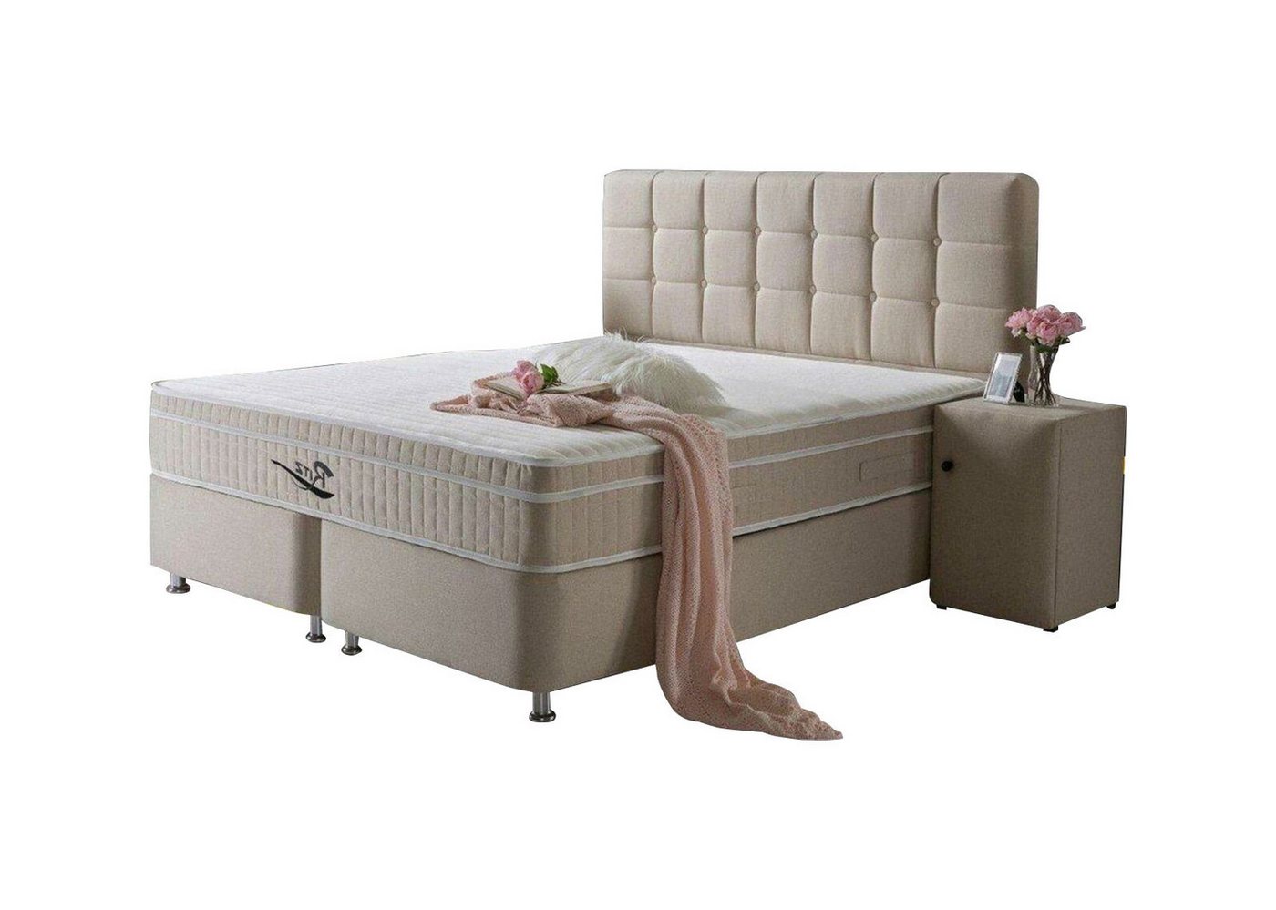 JVmoebel Bett, Boxspringbett Doppel Betten luxus Schlafzimmer Designer Doppelbetten von JVmoebel