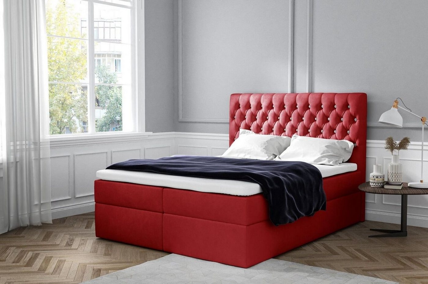 JVmoebel Bett, Boxspringbett Doppelbett Ehebett Bettgestell Bett Polsterbett Betten von JVmoebel